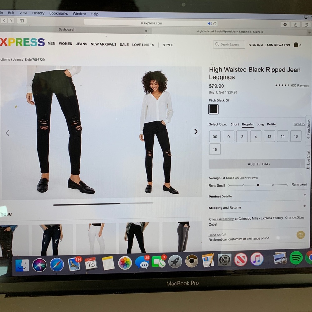 Express black jeans